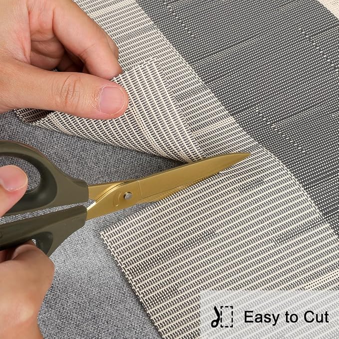 Table Runner 88 Inches Long, Vinyl Woven Farmhouse Table Runners | Washable - Image 5