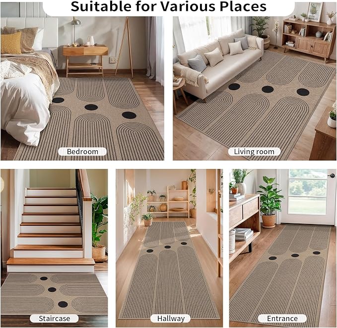 Tangsoo Rainbow Easy Jute Rug 2x5 Washable Kitchen Runner - Image 6