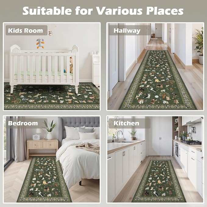 Runner Rug for Hallways Kitchen Rug 2x8, Non Slip Washable Dogs Rugs - Image 5