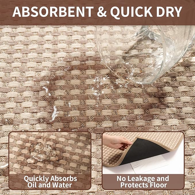 YDKGL Large Kitchen Runner Rugs Long Kitchen Mat Non Slip Washable, Super - Image 4