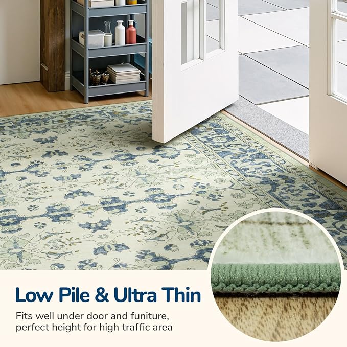 Lessymo Washable Area Rug for Living Room, 9x12 Large Rugs - Image 7
