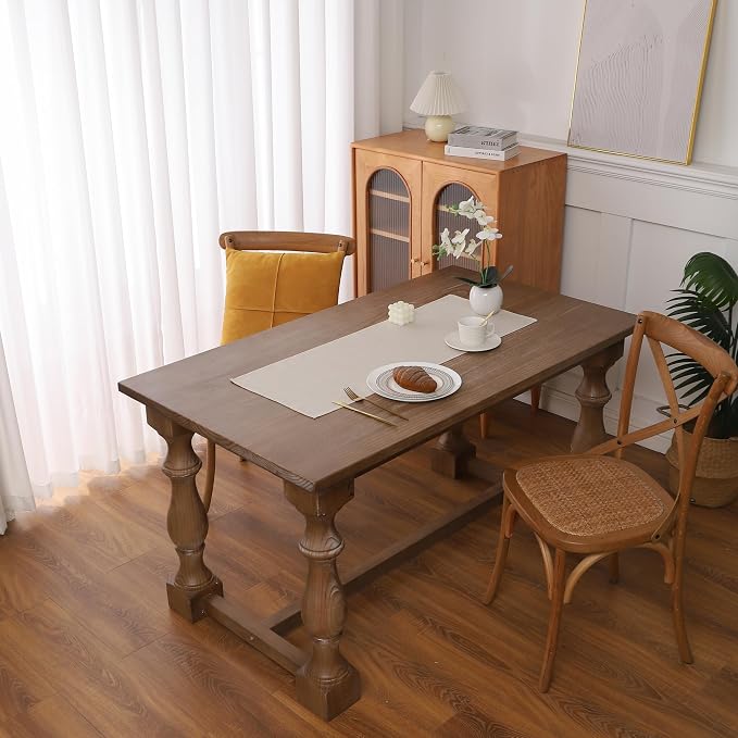 Gernaice 2PCS Solid Color Table Runner, Rustic Cotton Linen Farmhouse Table - Image 2