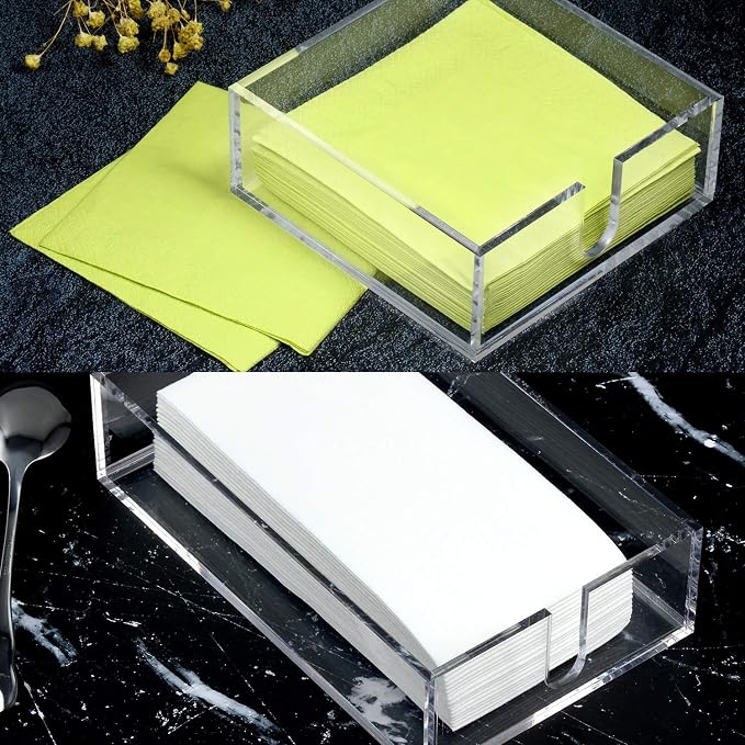 Acrylic Cocktail Napkin Holder for Table, Restaurant - Image 3