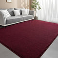 5x7 Feet Red Area Rugs for Bedroom, Indoor Washable Memory Foam Burgundy Rug by Woottpe