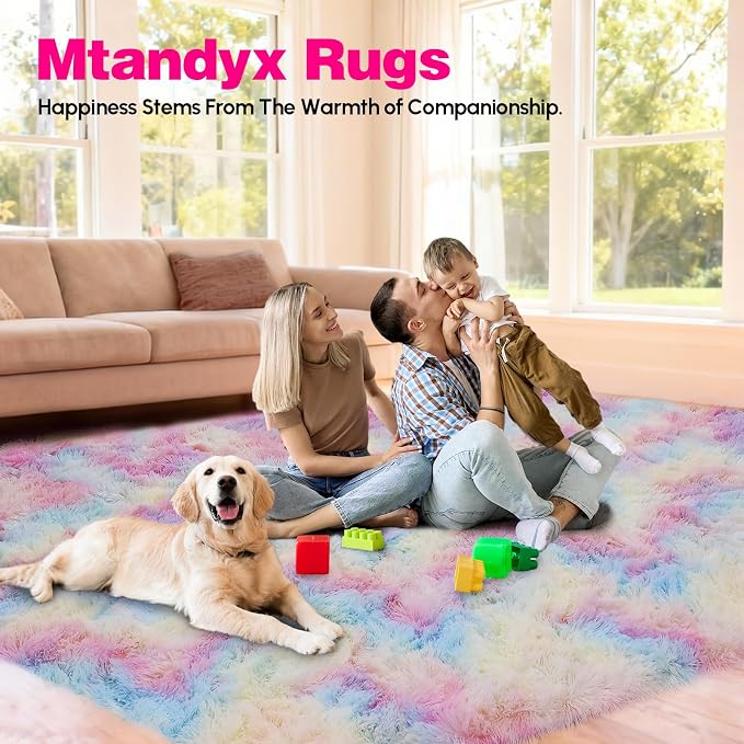 6x9 Children's Rugs for Bedroom, Rugs for Living Room, Plush Fluffy Carpet - Image 3