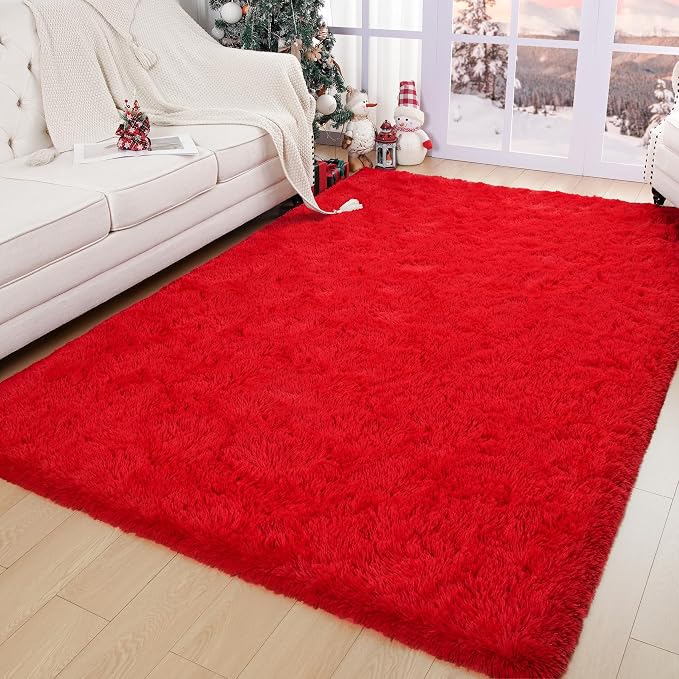 Chicrug Soft Area Rugs for Bedroom Living Room Plush Fluffy Rug 6x9 Feet - Image 5