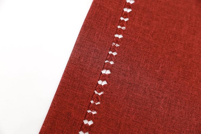 Grelucgo Small Hort Handmade Hemstitched Polyester Rectangle Table Runners - Image 4