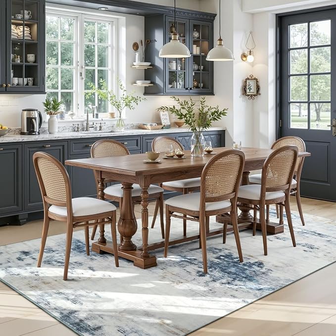 Toneed Abstract Area Rug 5x8 Modern Washable Rug Soft Non Slip Rug Low Pile - Image 3