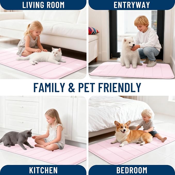 OLANLY Memory Foam Bath Mat 44x24, Super Soft Absorbent Bathroom Rugs, Quick Dry - Image 9