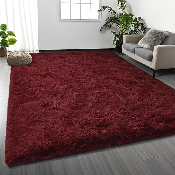 Deerhoo Large Shag Area Rugs 8 x 10, Plush Fuzzy Rugs by Deerhoo