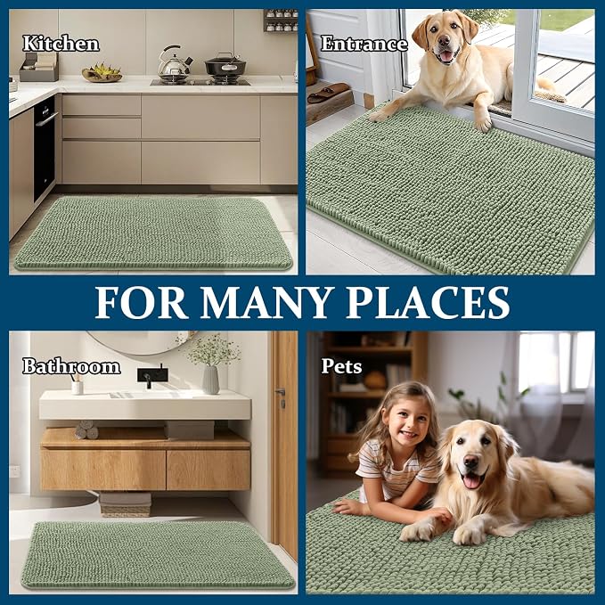 OLANLY Dog Door Mat for Muddy Paws 44x24, Absorbs Moisture and Dirt, Absorbent - Image 8