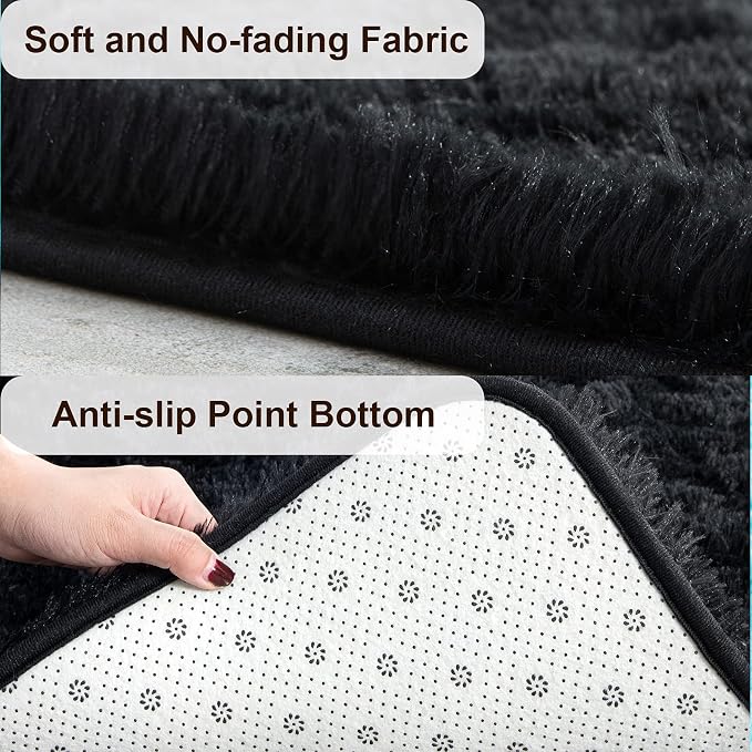 TWINNIS Super Soft Shaggy Rugs Fluffy Carpets, 6x9 Feet, Indoor Modern Plush - Image 2