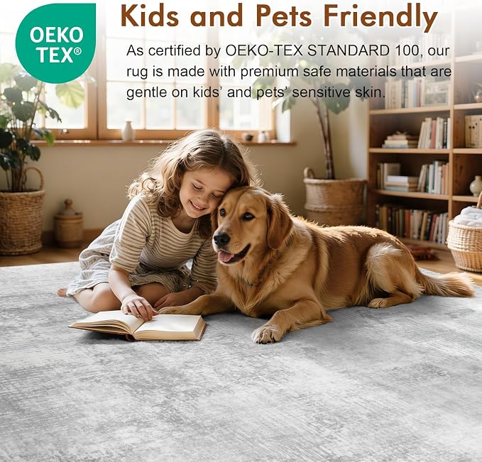 8x10 Ft Large Area Rugs for Living Room, Soft Non-Slip Washable Rugs Modern - Image 5