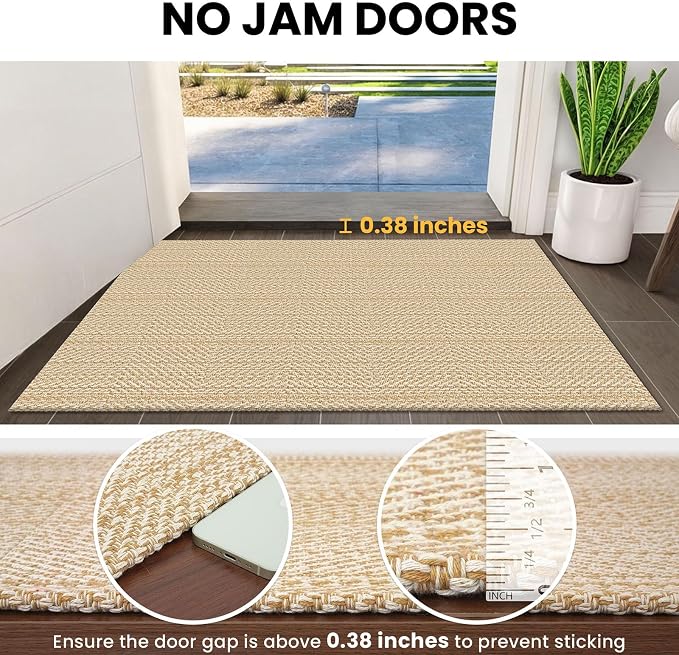 IOHOUZE Washable Runner Rug 2x10 Non Slip Rubber Backed Long Hallway Runner - Image 2