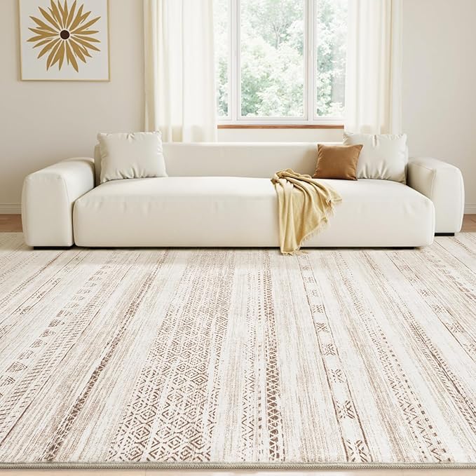 6x9 Area Rugs for Living Room Machine Washable Rug Distressed Indoor Carpet - Image 3