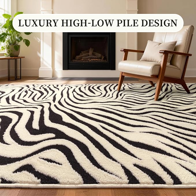 YIHOUSE 5×7 Ft Area Rugs for Living Room: Modern Washable Rug - Image 2