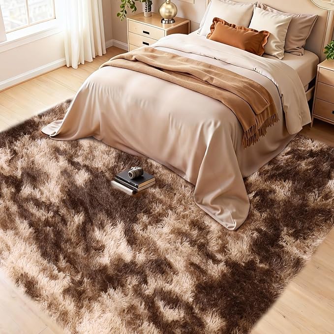 6x9 Rugs for Living Room, Rugs for Bedroom, Plush Fluffy Carpet, Non-Slip - Image 3