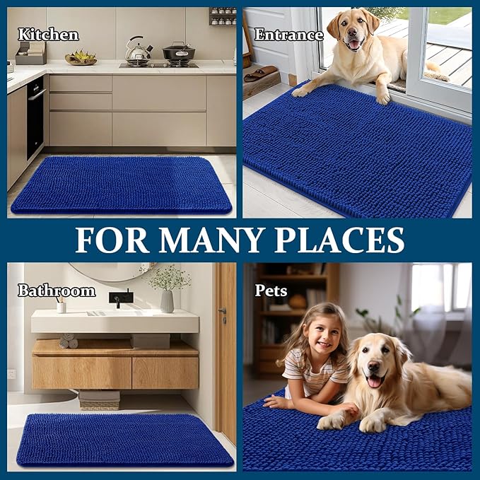 OLANLY Dog Door Mat for Muddy Paws 70x35, Absorbs Moisture and Dirt, Absorbent - Image 8