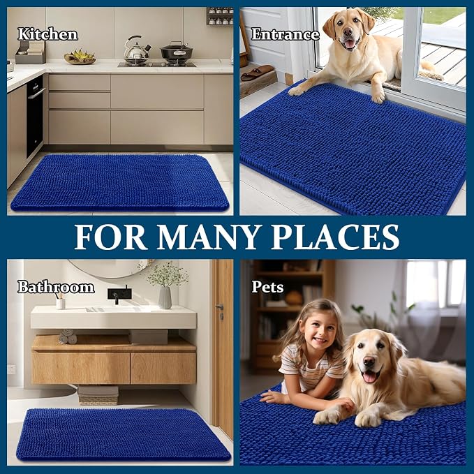 OLANLY Dog Door Mat for Muddy Paws 35x24, Absorbs Moisture and Dirt, Absorbent - Image 8