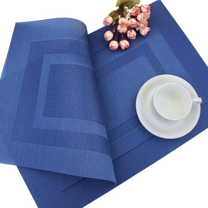 PIGCHCY Placemats Set of 8 Washable Durable Place Mats Vinyl Heat Resistant - Image 7