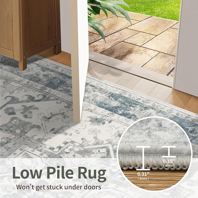 Rugxara 2x5 Hallway Runner Rug, Non Slip Boho Runner Rugs - Image 8