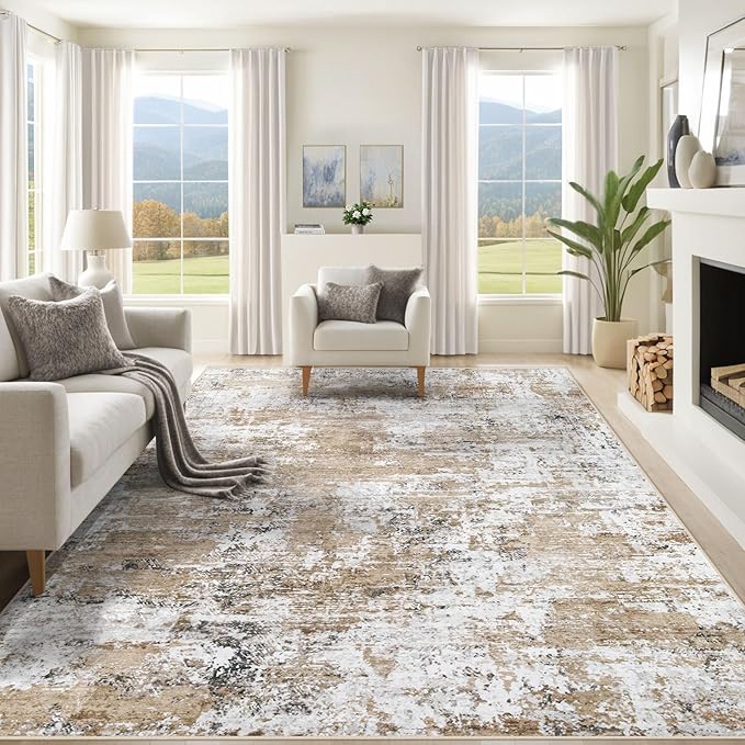 XLUEZ 10x14 Area Rugs for Living Room, Washable Modern Abstract Large Area Rug by XLUEZ