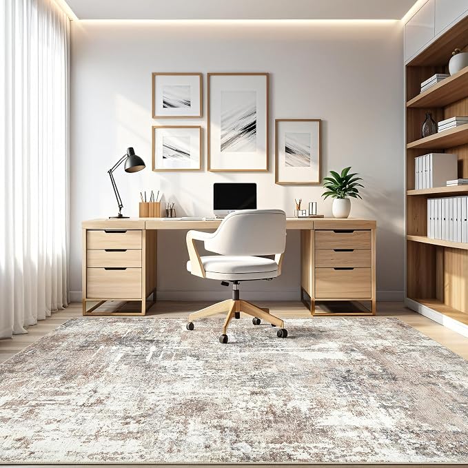 6x8 Area Rug Living Room: Machine Washable Large Abstract Modern Soft Rugs - Image 8