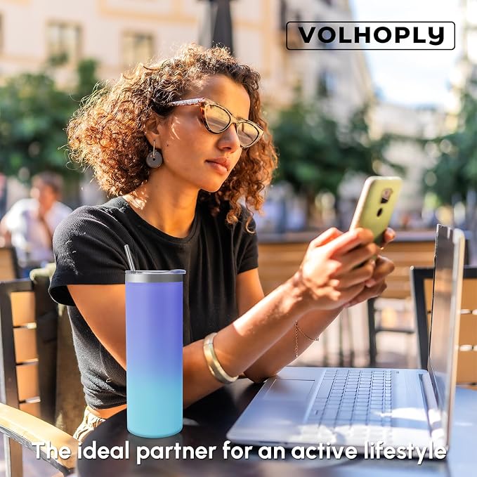 Volhoply 8 Pack Skinny Tumblers - Image 7