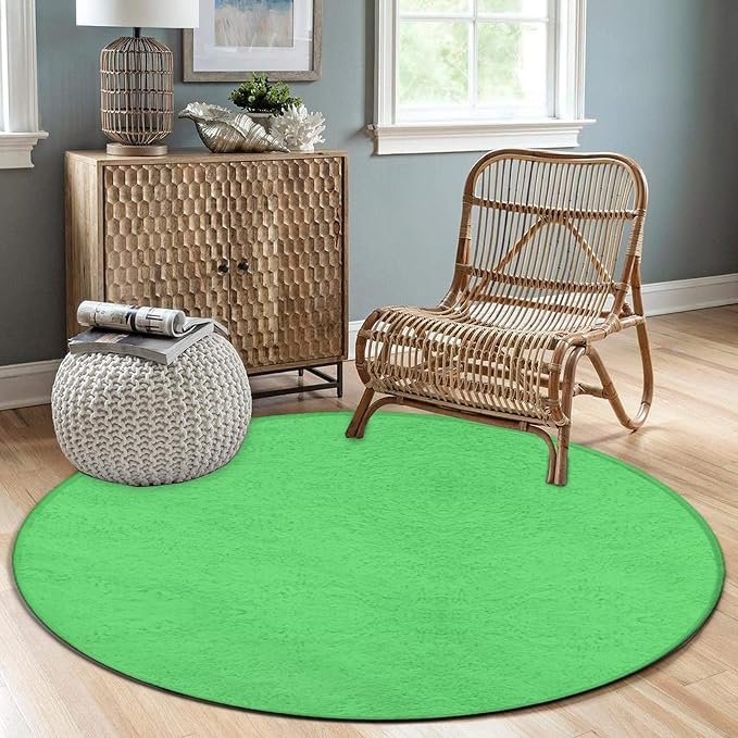 Room Sofa Yoga Soft Round Carpet, Home Decor Non Slip Kitchen Office Circle Rug - Image 3