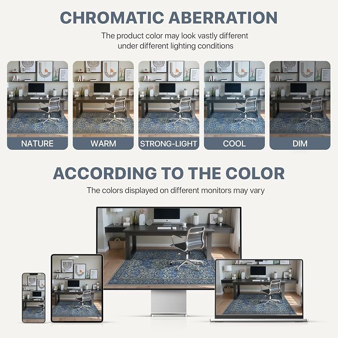 36"x60" Office Chair Mat for Hardwood Tile Floor, Under Desk Carpet Protector - Image 6