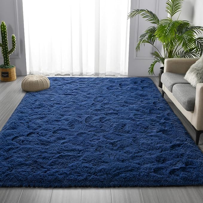 Deerhoo Large Shag Area Rugs 5 x 8, Plush Fuzzy Rugs - Image 2