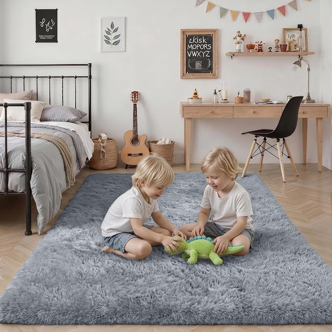 Fluffy Area Rugs 9x12 Living Room Bedroom: Ultra Soft Shag Rug Upgrade Non-Slip - Image 7