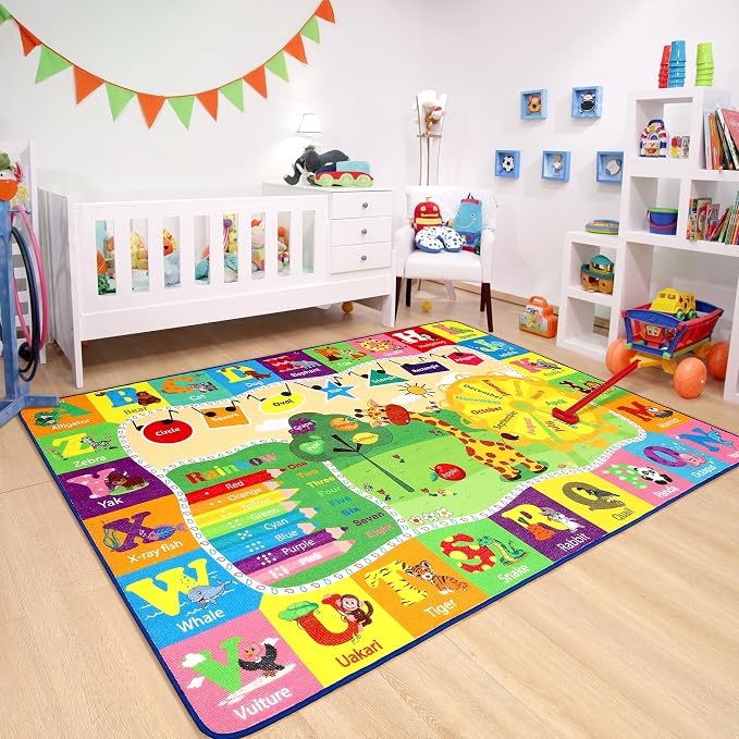 Chicrug Educational 4x6 Kids Area Rug - Image 5