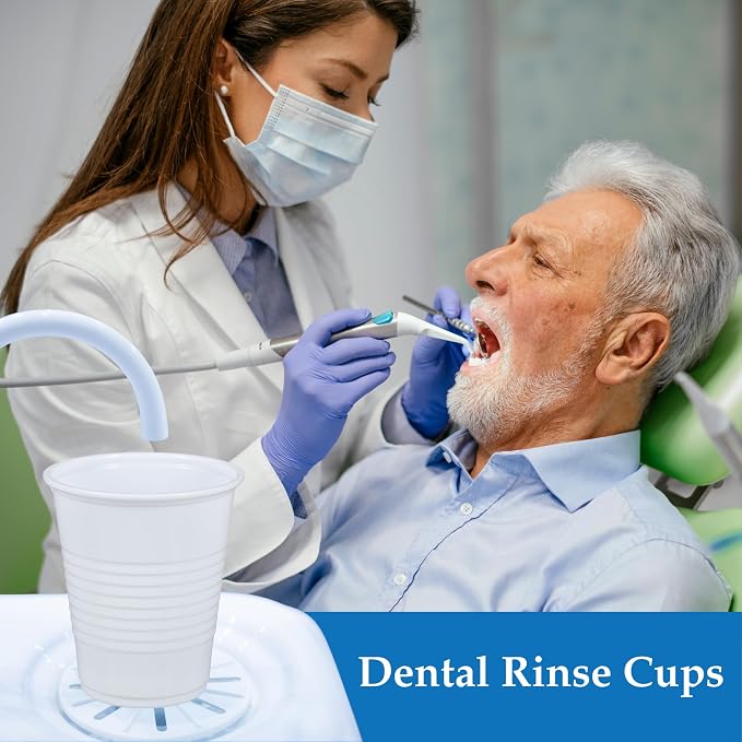 Henry Schein 5 Oz Plastic Disposable Dental Cups, 200 Ct | Embossed Grip - Image 3