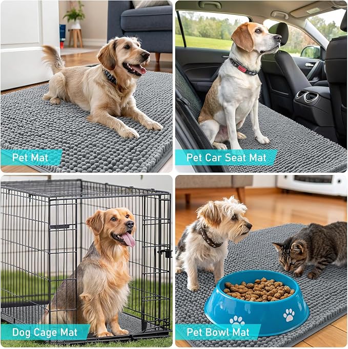 OLANLY Dog Door Mat for Muddy Paws 59x32, Absorbs Moisture and Dirt, Absorbent - Image 7