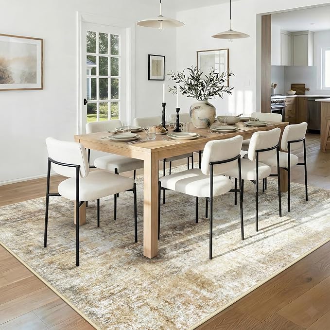 RELEANY Washable Area Rugs 8'x10' Non-Slip Modern Abstract Soft - Image 2
