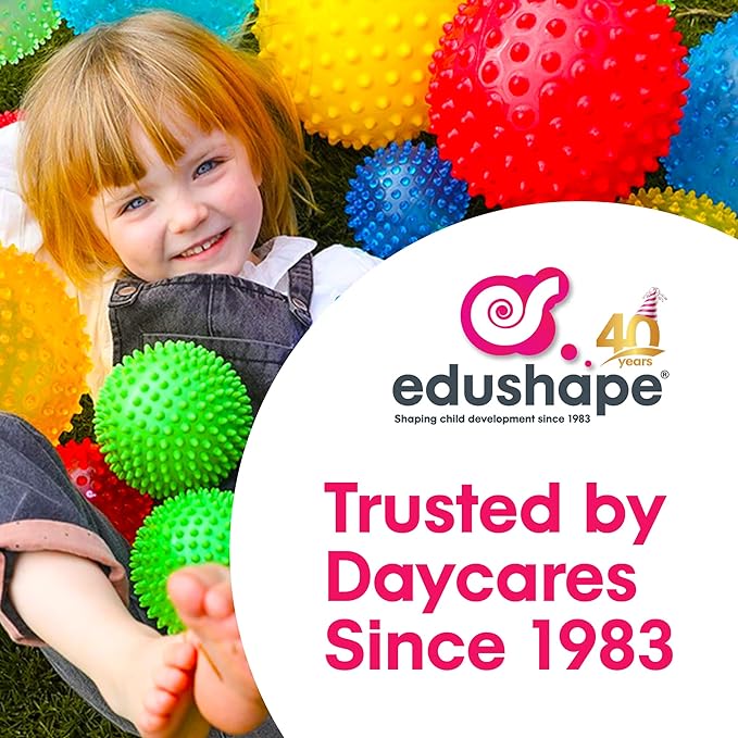Edushape Original Sensory Ball - 7" Deflated Green Color Baby Ball Enhances Gross Motor Skills for Kids 6 Months & Up