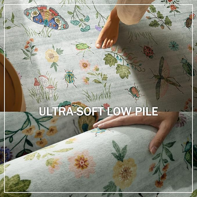 Machine Washable Rugs for Living Room: 6x9 Area Rugs Stain Resistant Non Slip - Image 5