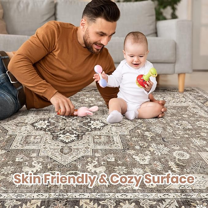 Vintage Living Room Area Rug 10x13 - Image 3
