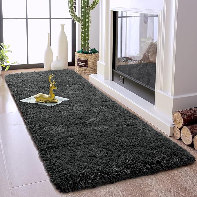 Chicrug Soft Runner Rugs for Bedroom Living Room Plush Fluffy Rug 2x8 Feet - Image 4