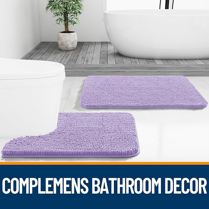OLANLY Large Bathroom Rugs 40x32, Extra Soft Absorbent Chenille Bath Rugs - Image 7