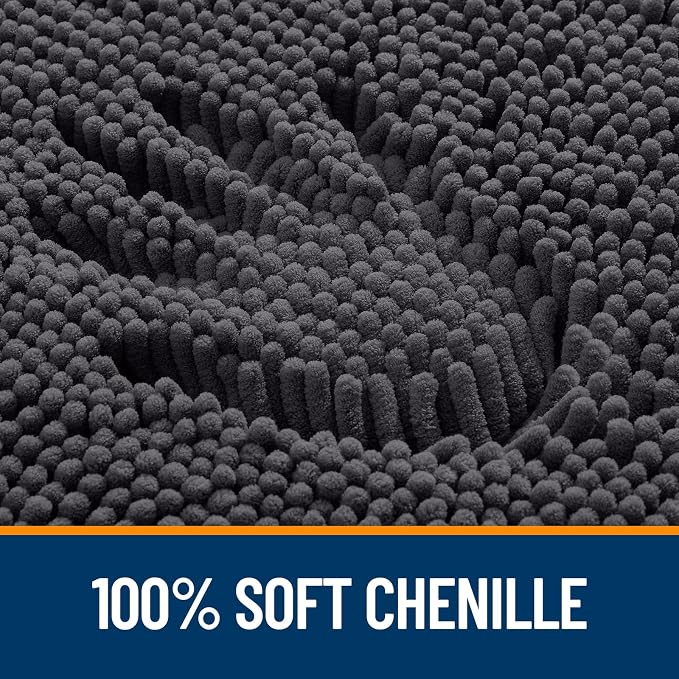 OLANLY Toilet Rugs U-Shaped 24x20, Extra Soft Absorbent Chenille Contour - Image 3