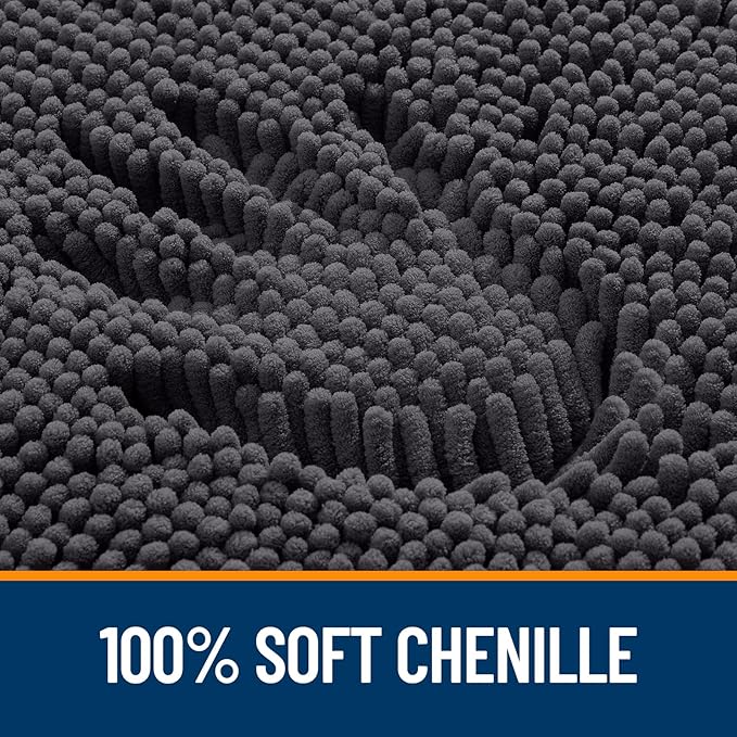 OLANLY Large Bathroom Rugs 40x24, Extra Soft Absorbent Chenille Bath Rugs - Image 3
