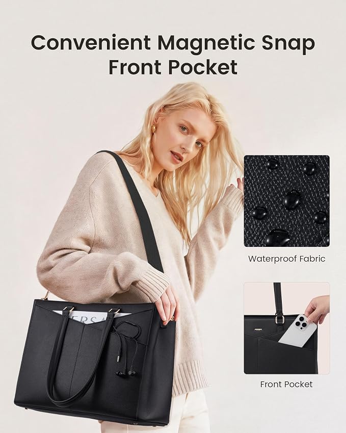 LOVEVOOK Lunch Tote Bag for Women, 3 in 1 Work Bag - Image 8