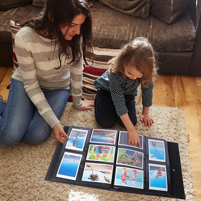 RECUTMS Photo Album 4x6 500 Photos, Large Capacity Family Wedding Picture Albums Holds 500 Horizontal and Vertical Photos (Dark Green)