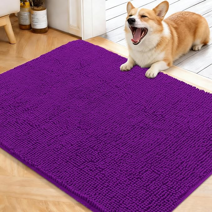 OLANLY Dog Door Mat for Muddy Paws 40x32, Absorbs Moisture and Dirt, Absorbent by OLANLY