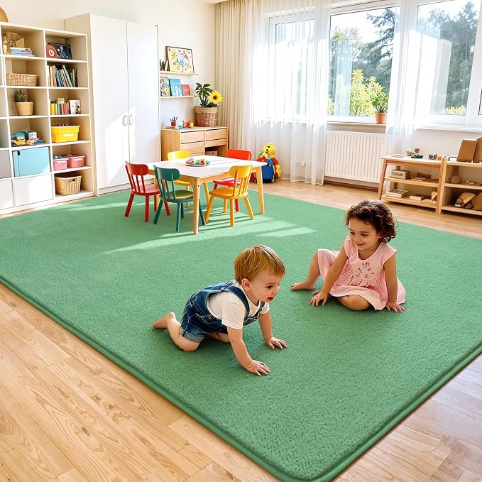 Keeko 4x6 Sage Green Area Rugs for Bedroom, Soft Modern Living Room Rug Indoor - Image 7