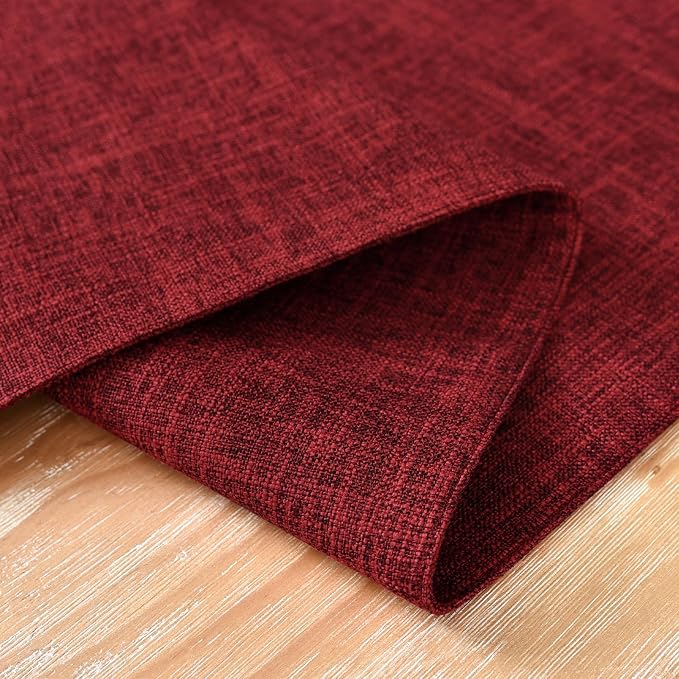 NEWISHER Reversible Double Layer Table Runner Faux Linen Fabric, 13x48inch | - Image 4