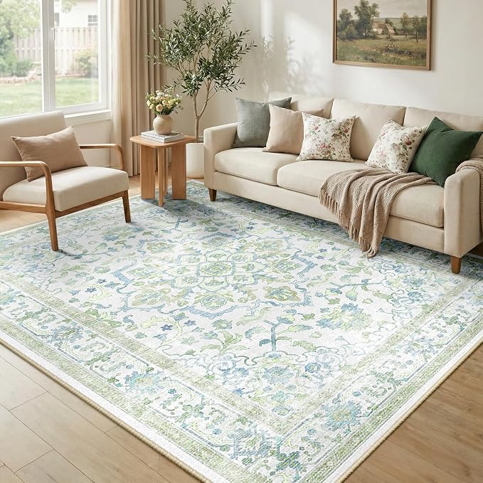 CAPALOCA Machine Washable Rugs Nursery Rug 5x7 Cute Girl Non Slip Low Pile - Image 3