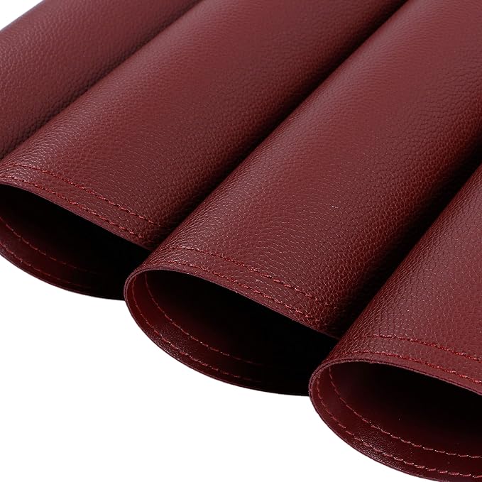Faux Leather Round Placemats and Coasters, Coffee Mats Kitchen Table Mats - Image 6